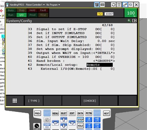 Make a selection in \"DEVICE SELECTION\" on the Ethernet setting screen. . How to find fanuc robot ip address